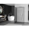 MEXEN/S - Kioto Sprchová zástěna WALK-IN 120 x 80, černý vzor, bílá 800-120-212-20-70-080