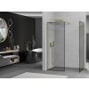 MEXEN/S - Kioto Sprchová zástěna Walk-in 90 x 70, černý vzor, zlatá 800-090-202-50-70-070