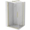 MEXEN/S - Velar sprchový kout 120 x 110, transparent, zlatá kartáčovaná 871-120-110-01-55