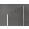 MEXEN/S - Kioto Sprchová zástěna WALK-IN 125 x 110 x 40, transparent, bílá 800-125-110-221-20-00-040