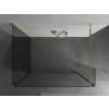 MEXEN/S - Kioto Sprchová zástěna WALK-IN 125 x 100 x 30, transparent, zlatá 800-125-100-221-50-00-030