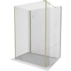 MEXEN/S - Kioto Sprchová zástěna WALK-IN 125 x 95 x 30, transparent, zlatá 800-125-095-221-50-00-030