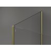 MEXEN/S - Kioto Sprchová zástěna WALK-IN 125 x 90 x 30, transparent, zlatá 800-125-090-221-50-00-030