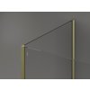 MEXEN/S - Kioto Sprchová zástěna WALK-IN 125 x 80 x 40, transparent, zlatá 800-125-080-221-50-00-040