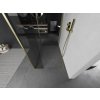 MEXEN/S - Kioto Sprchová zástěna WALK-IN 120 x 95 x 40, transparent, zlatá kartáčovaná 800-120-095-221-55-00-040