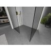 MEXEN/S - Kioto Sprchová zástěna WALK-IN 90 x 70, transparent, zlatá 800-090-202-50-00-070