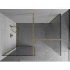 MEXEN/S - Kioto Sprchová zástěna WALK-IN 80 x 70, transparent, zlatá 800-080-202-50-00-070