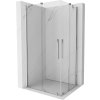 MEXEN/S - Velar Duo čtvercový sprchový kout 90 x 80, transparent, chrom 871-090-080-02-01