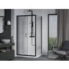 MEXEN/S - Apia Sprchový kout 140x80, transparent, černá + vanička se sifonem 840-140-080-70-00-4010B