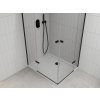 MEXEN/S - Roma Duo sprchový kout 80x70, transparent, černá +vanička se sifonem 854-080-070-70-02-4010B
