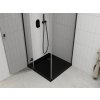 MEXEN/S - Roma sprchový kout 80x80, transparent, černá + černá vanička se sifonem 854-080-080-70-00-4070B