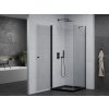 MEXEN/S - Pretoria sprchový kout 80x80, transparent, černá + sprchová vanička včetně sifonu 852-080-080-70-00-4070B