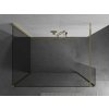 MEXEN/S - Kioto Sprchová zástěna WALK-IN 90 x 80 x 40, transparent, zlatá 800-090-080-221-50-00-040
