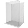 MEXEN/S - Kioto Sprchová zástěna WALK-IN 90 x 70 x 40, transparent, bílá 800-090-070-221-20-00-040