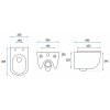 Předstěnový instalační systém s chromovým tlačítkem M1721 + WC REA CARLO MINI RIMLESS ČIERNY MAT + SEDADLO AM102/1120 M1721 MM1