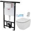 Předstěnový instalační systém bez tlačítka + WC Ideal Standard Tesi se sedátkem SoftClose, AquaBlade AM102/1120 X TE1