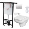 ALCA Jádromodul - předstěnový instalační systém s chromovým tlačítkem M1721 + WC CERSANIT CLEANON COLOUR + SEDÁTKO AM102/1120 M1721 CN1