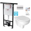 Předstěnový instalační systém s chromovým tlačítkem M1721 + WC JIKA LYRA PLUS RIMLESS + SEDÁTKO DURAPLAST SLOWCLOSE AM102/1120 M1721 LY2