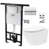 Předstěnový instalační systém s chromovým tlačítkem M1721 + WC REA Carlo Flat Mini Rimless + SEDÁTKO AM102/1120 M1721 CF1