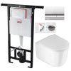 Předstěnový instalační systém s chromovým tlačítkem M1721 + WC DEANTE Jasmin se sedátkem RIMLESS AM102/1120 M1721 JA1