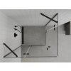 MEXEN/S - Roma Duo sprchový kout100 x 90, transparent, černá 854-100-090-70-00-02