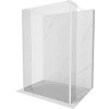 MEXEN/S - Kioto Sprchová zástěna WALK-IN volněstojící 100 x 30 x 30, transparent, bílá 800-100-030-222-20-00-030