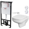 ALCA Sádromodul - předstěnový instalační systém bez tlačítka + WC CERSANIT CLEANON COLOUR + SEDÁTKO AM101/1120 X CN1