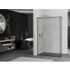 MEXEN/S - Kioto Sprchová zástěna WALK-IN 100 x 40, černý vzor, zlatá 800-100-212-50-70-040