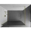 MEXEN/S - Kioto Sprchová zástěna WALK-IN 100 x 200, proužky 8 mm, zlatá 800-100-101-50-09