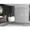 MEXEN/S - Kioto Sprchová zástěna WALK-IN volněstojící 110 x 200, proužky 8 mm, bílá 800-110-002-20-09