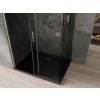 MEXEN/S - Omega sprchový kout 120x90, grafit, chrom + černá vanička se sifonem 825-120-090-01-40-4070