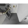 MEXEN/S - Kioto+ L Sprchová zástěna WALK-IN s poličkou a držákem ručníků 110 x 200, bílý vzor, zlato kartáčovaná 800-110-123-55-97