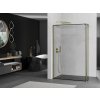 MEXEN/S - Kioto Sprchová zástěna WALK-IN 90 x 40, černý vzor, zlatá kartáčovaná 800-090-212-55-70-040