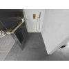 MEXEN/S - Kioto+ Sprchová zástěna WALK-IN s poličkou a držákem ručníků 90 x 200, proužky, zlato kartáčovaná 800-090-121-55-09