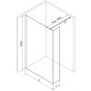 MEXEN/S - Kioto Sprchová zástěna WALK-IN 100 x 30, transparent, zlatá 800-100-212-50-00-030