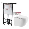 Předstěnový instalační systém bez tlačítka + WC INVENA LIMNOS WITH SOFT, včetně soft/close sedátka AM102/1120 X LI1