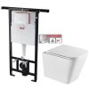 Předstěnový instalační systém bez tlačítka + WC INVENA FLORINA WITH SOFT, včetně soft/close sedátka AM102/1120 X FL1