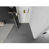 MEXEN/S - Kioto+ Sprchová zástěna WALK-IN s poličkou a držákem ručníků 70 x 200, černý vzor, zlatá kartáčovaná 800-070-121-55-77