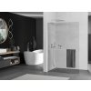MEXEN/S - Kioto+ L Sprchová zástěna WALK-IN s poličkou a držákem ručníků 90 x 200, transparent, nikl kartáčovaná 800-090-123-97-00