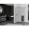 MEXEN/S - KIOTO Sprchová zástěna WALK-IN s poličkou a držákem ručníků 100 x 200, transparent 8 mm, zlatá 800-100-121-50-00