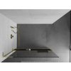 MEXEN/S - Kioto+ L Sprchová zástěna WALK-IN s poličkou a držákem ručníků 90 x 200, transparent, zlatá 800-090-123-50-00