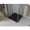MEXEN/S - Lima sprchový kout zalamovací dveře 90 x 90, transparent, černý + Flat černá vanička se sifonem 856-090-090-70-00-4070B