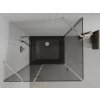 MEXEN/S - Roma sprchový kout 100x80, grafit, chrom + černá vanička se sifonem 854-100-080-01-40-4070