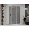MEXEN/S - Roma sprchový kout 110x80, grafit, chrom + bílá vanička se sifonem 854-110-080-01-40-4010