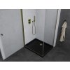 MEXEN/S - Pretoria sprchový kout 90x80, transparent, zlatá + sprchová vanička včetně sifonu 852-090-080-50-00-4070G