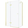 MEXEN/S - ROMA sprchový kout 80x90, transparent, zlatá 854-080-090-50-00