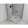 MEXEN/S - Roma Duo sprchový kout 90x80, transparent, černá +vanička se sifonem 854-090-080-70-02-4010B
