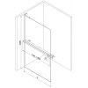 MEXEN/S - Kioto+ L Sprchová zástěna WALK-IN s poličkou a držákem ručníků 85 x 200, transparent, zlatá kartáčovaná 800-085-123-55-00