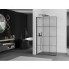 MEXEN/S - Kioto L Sprchová zástěna WALK-IN 120 x 200, černý vzor, černá 800-120-103-70-77