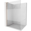 MEXEN/S - Kioto L Sprchová zástěna WALK-IN 100 x 200, transparent/dekor, měď kartáčovaná 800-100-103-65-35